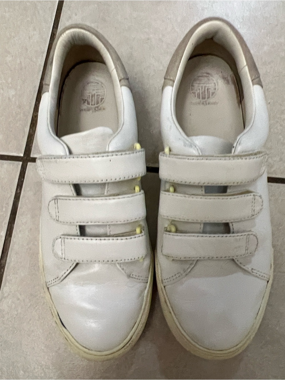 Tory Burch White Velcro Sneakers Size 8